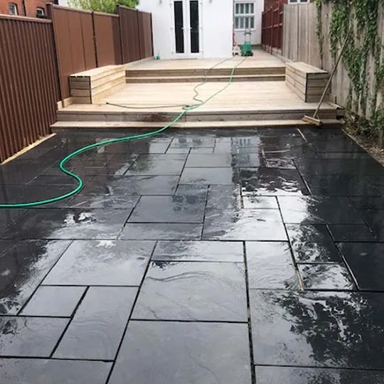 a wet patio